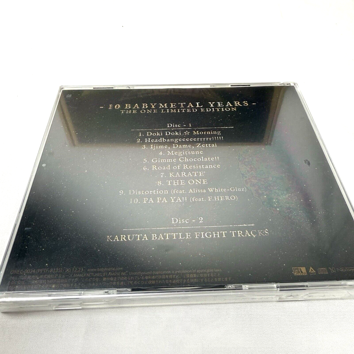 10 BABYMETAL YEARS THE ONE 2CD KARUTA BATTLE CARD battle field ONE