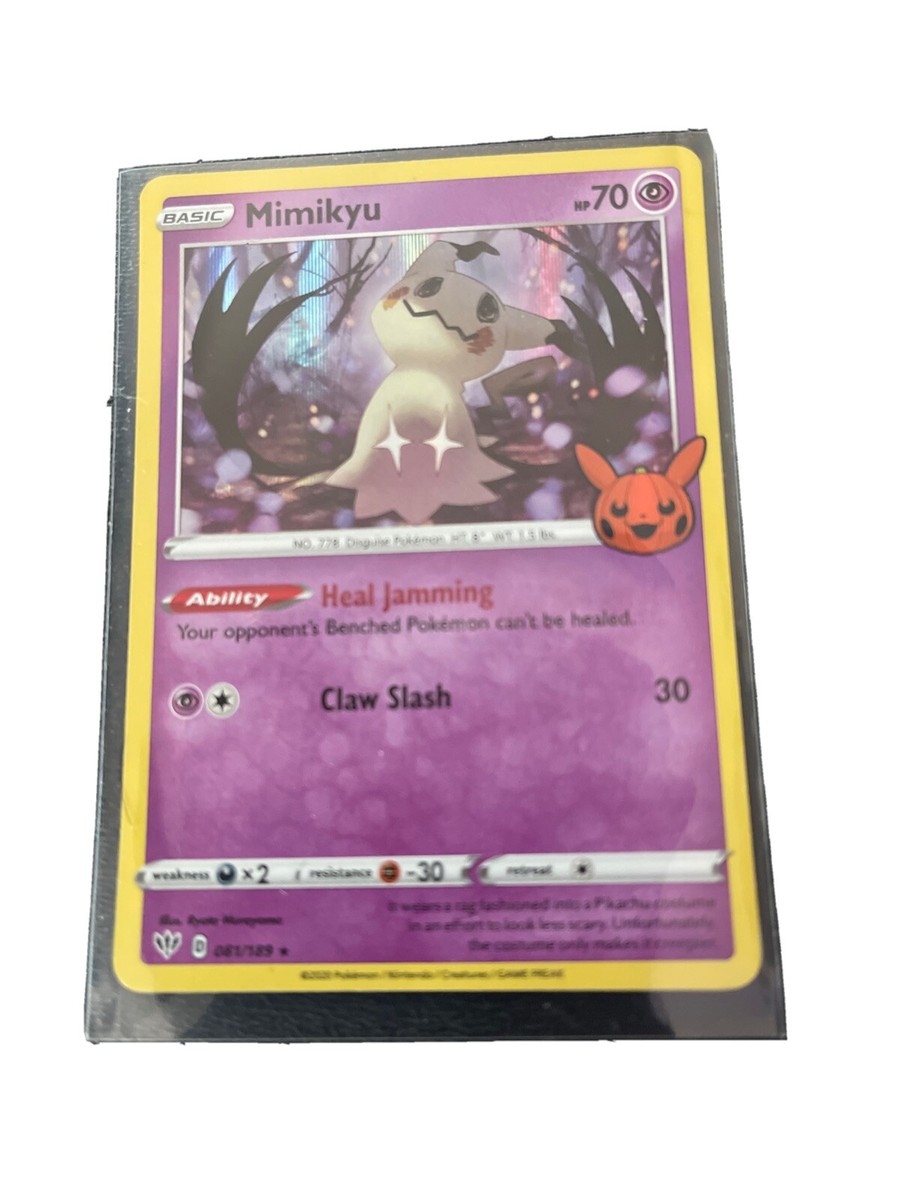 🎃 Mimikyu 081/189 Pokemon Card Holo Rare -mint - Trick Or Trade