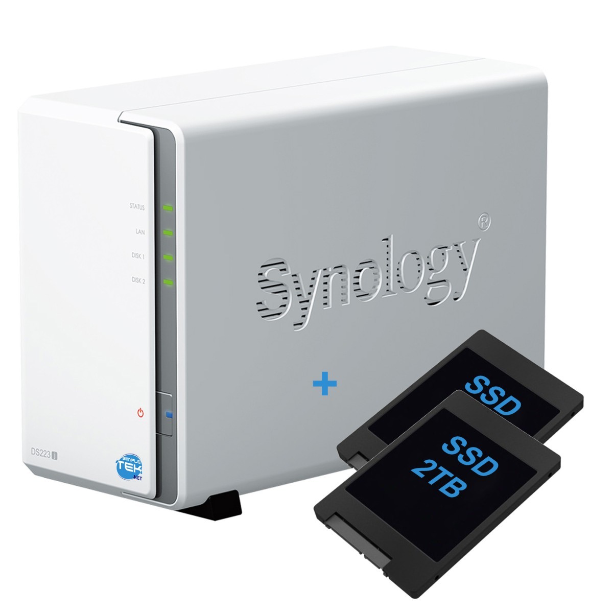 Synology DS223J NAS 2-Bay Dual SSD 4TB (2x2TB) SATA Ethernet LAN