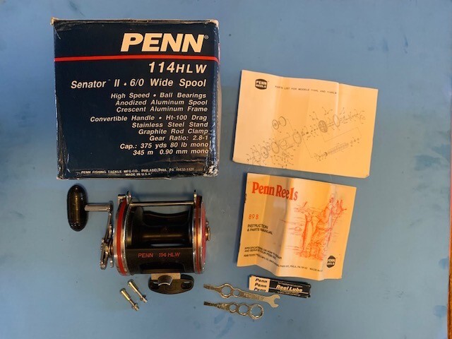 PENN SPECIAL SENATOR 114HLW 6/0 WIDE TROLLING FISHING REEL NEW IN