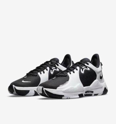 NEW! Nike Paul George 5 (PG5) Basketball Shoes BLK/WHT MENS 8