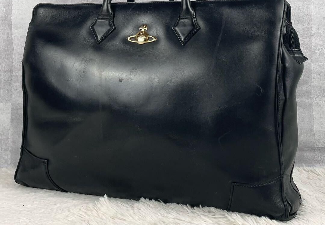 Vivienne Westwood Business Bag Briefcase color Black Gold orb