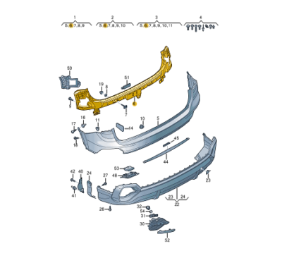 AUDI Q3 F3 Rear Bumper Middle Upper Bracket Mount 83F807385 NEW