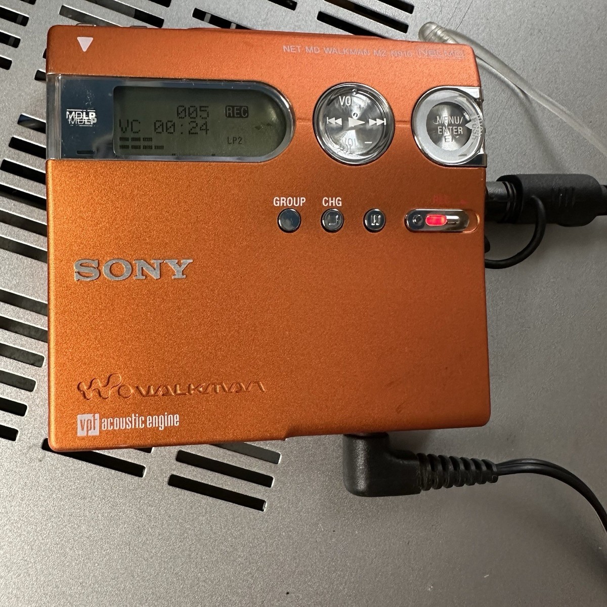 Sony MZ-N910 MD WALKMAN Orange Fully Tested Working | eBay