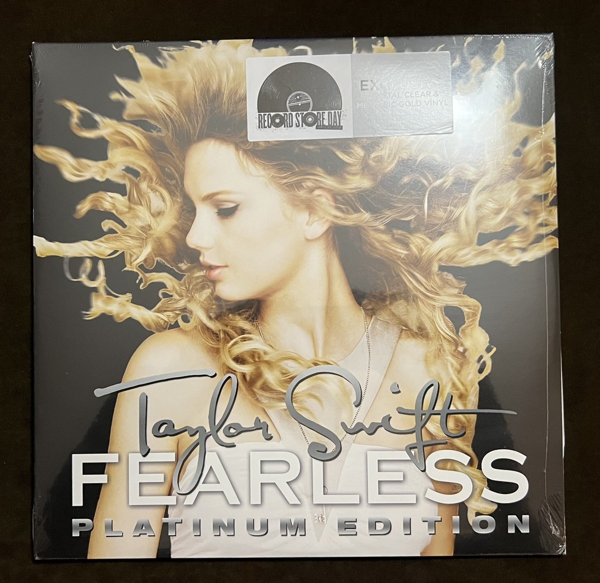 Taylor Swift Fearless Crystal Clear/Metallic Gold Vinyl LP LOW