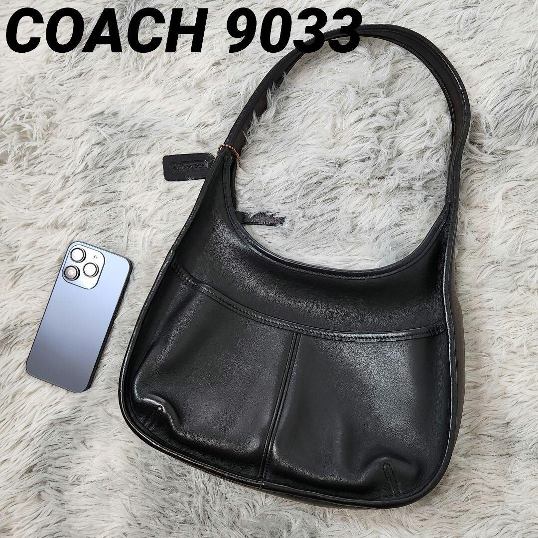 Extremely Rare Made In USA Old Coach 9033 Shoulder Bag Black x