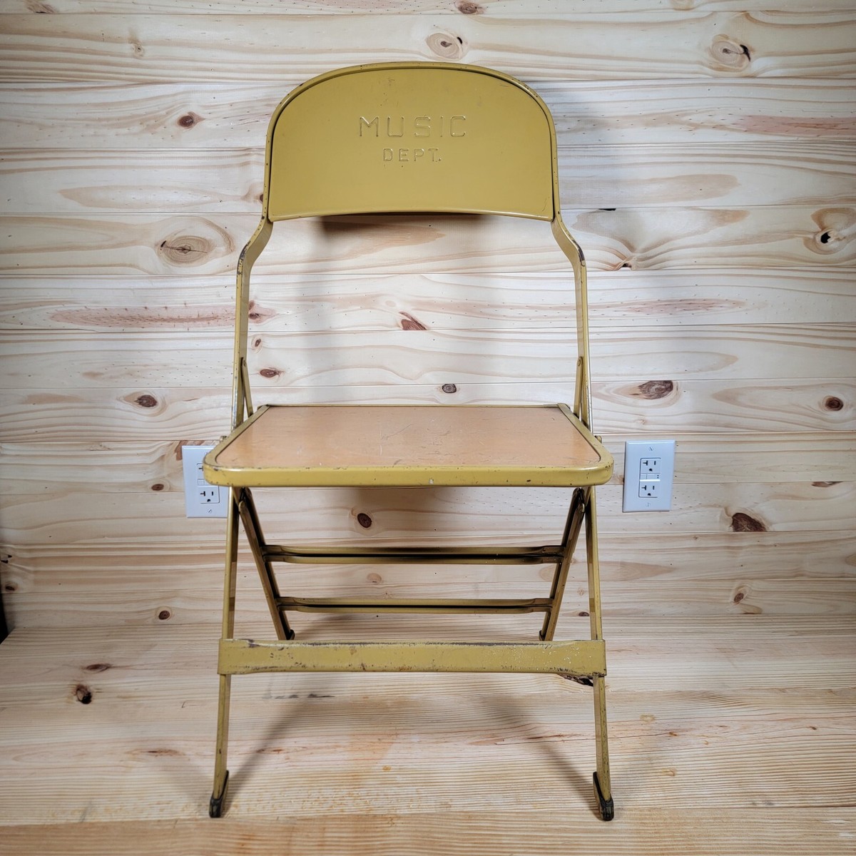 Clarin Folding Metal School Chair Music Department VTG MCM | eBay