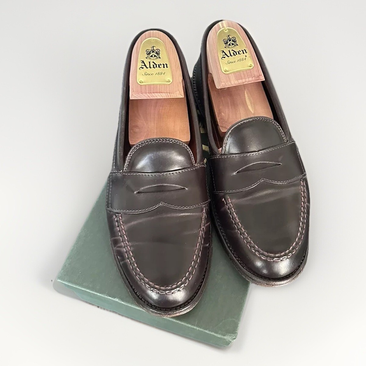 Alden 986 Leisure Handsewn Loafers LHS Color 8 Shell Cordovan 6E