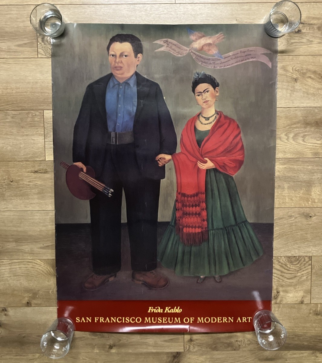FRIDA KAHLO 1991 EXHIBITION POSTER SAN FRANCISCO MOMA Diego Rivera