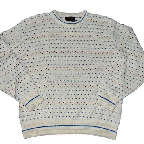 GX1000 Jacquard Crewneck Knit, Lightweight, Medium, Cotton, ORN | eBay