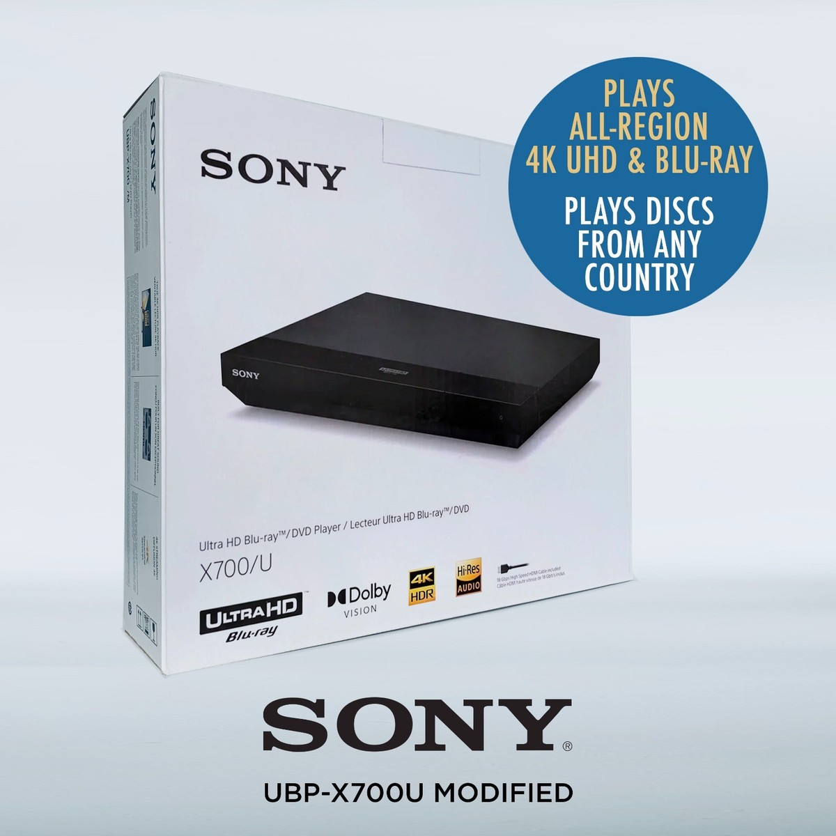 Sony UBP-X700 U Region Free 4K UHD Blu-ray Player Asian Movie DVD
