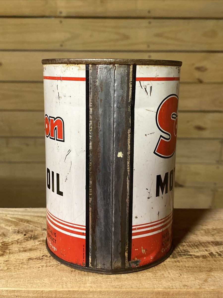 RARE Vintage 1950s SAV-ON Motor Oil Metal One Quart Oil Can Empty
