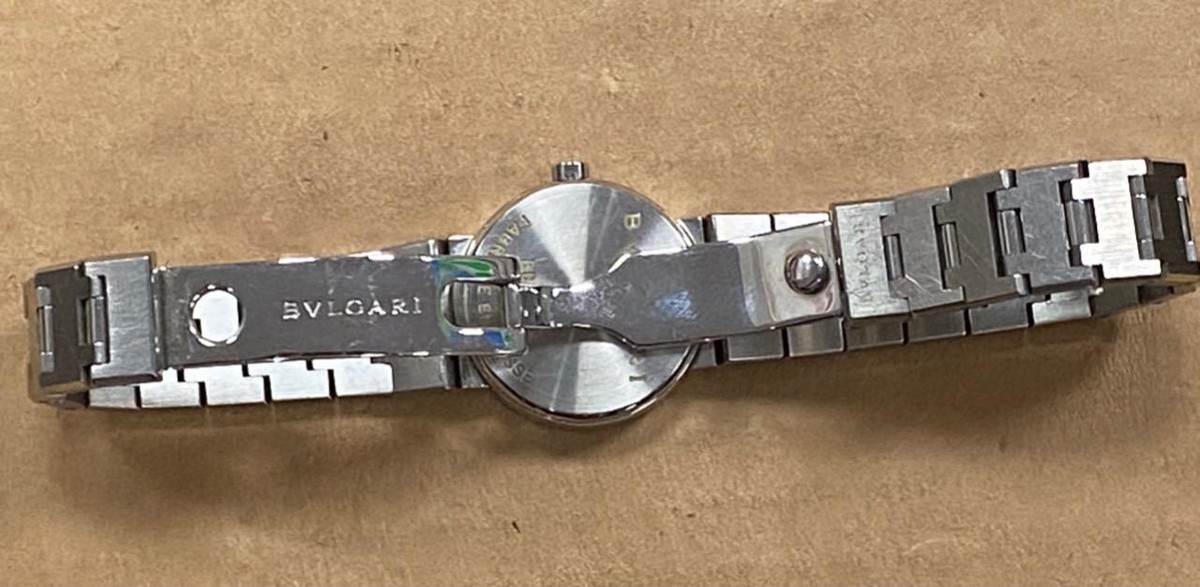 BVLGARI BB23SS DIAMOND BLACK DIAL 23mm STAINLESS STEEL QUARTZ