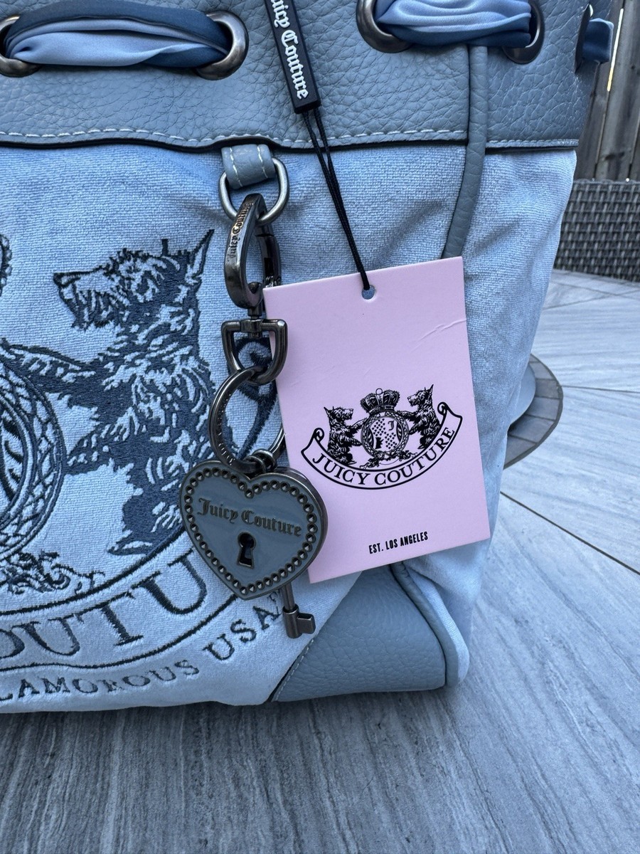 Juicy Couture UK Daydreamer Twig dogs Bag Dusk Blue Double Handles