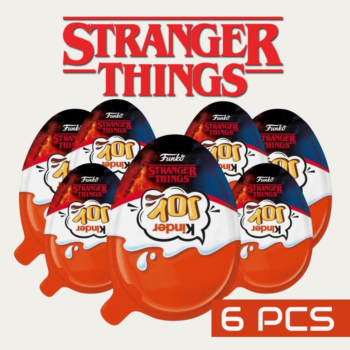 SET 6 X Kinder Joy Stranger Things Funko Mini Figures – Rare