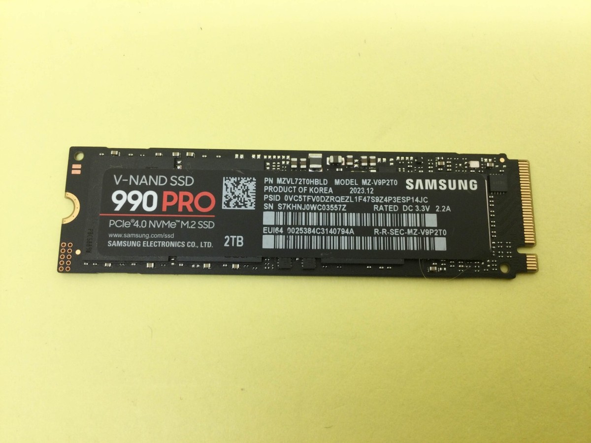 Samsung 990 PRO 2TB M.2 NVME PCIE 4.0 V-NAND Internal SSD MZ