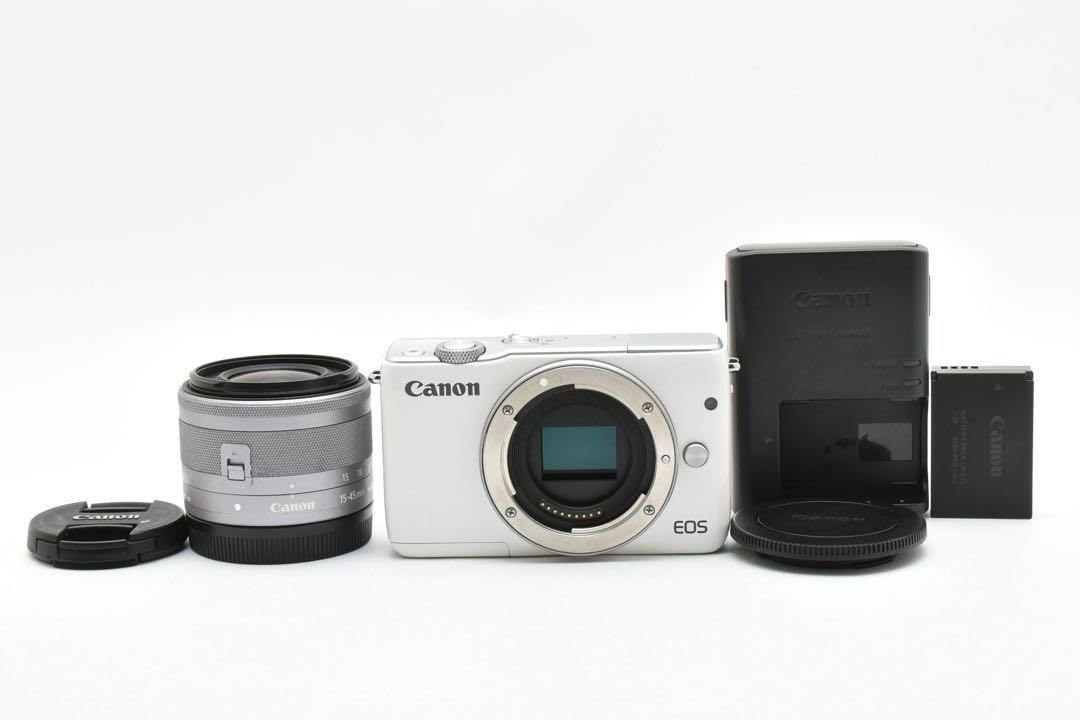 Near MINT]Canon EOS M10 Digital Camera White Body w/ EF-M 15-45mm