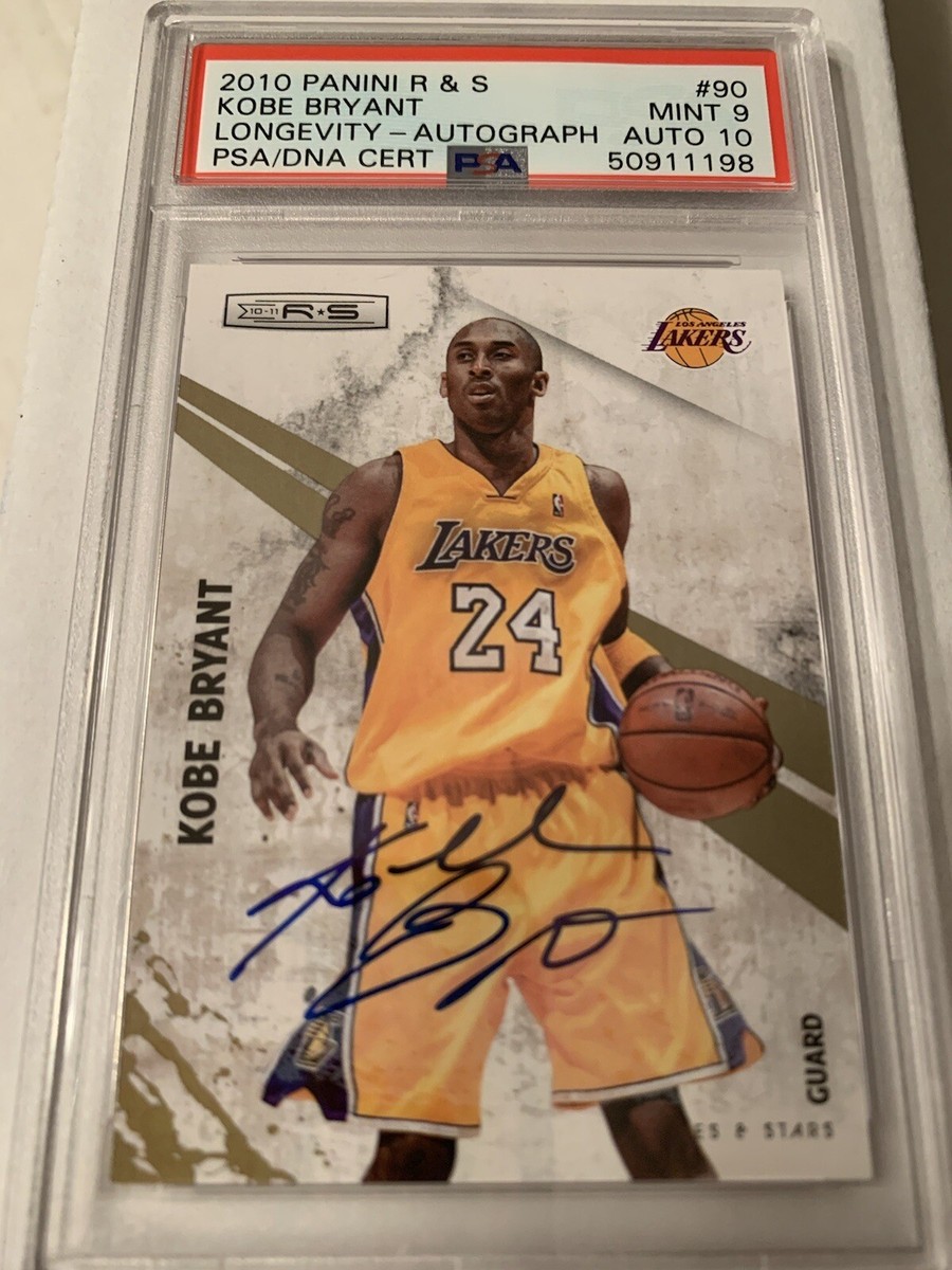2010-11 Rookies & Stars Kobe Bryant On card Auto Jersey# PSA 9/10