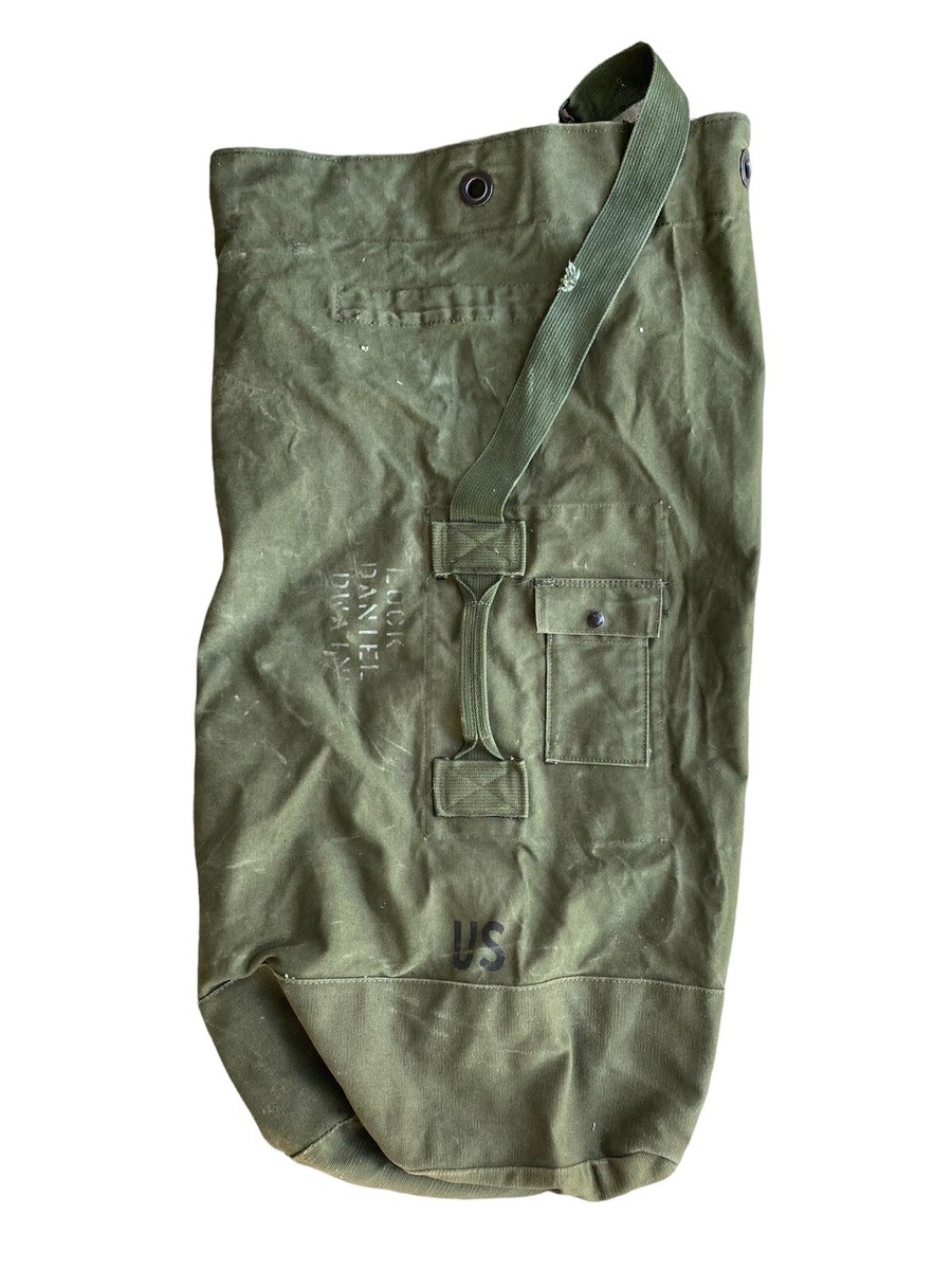 Vietnam War US Army 1972 Cotton Duck Olive Green Issued Duffel Bag