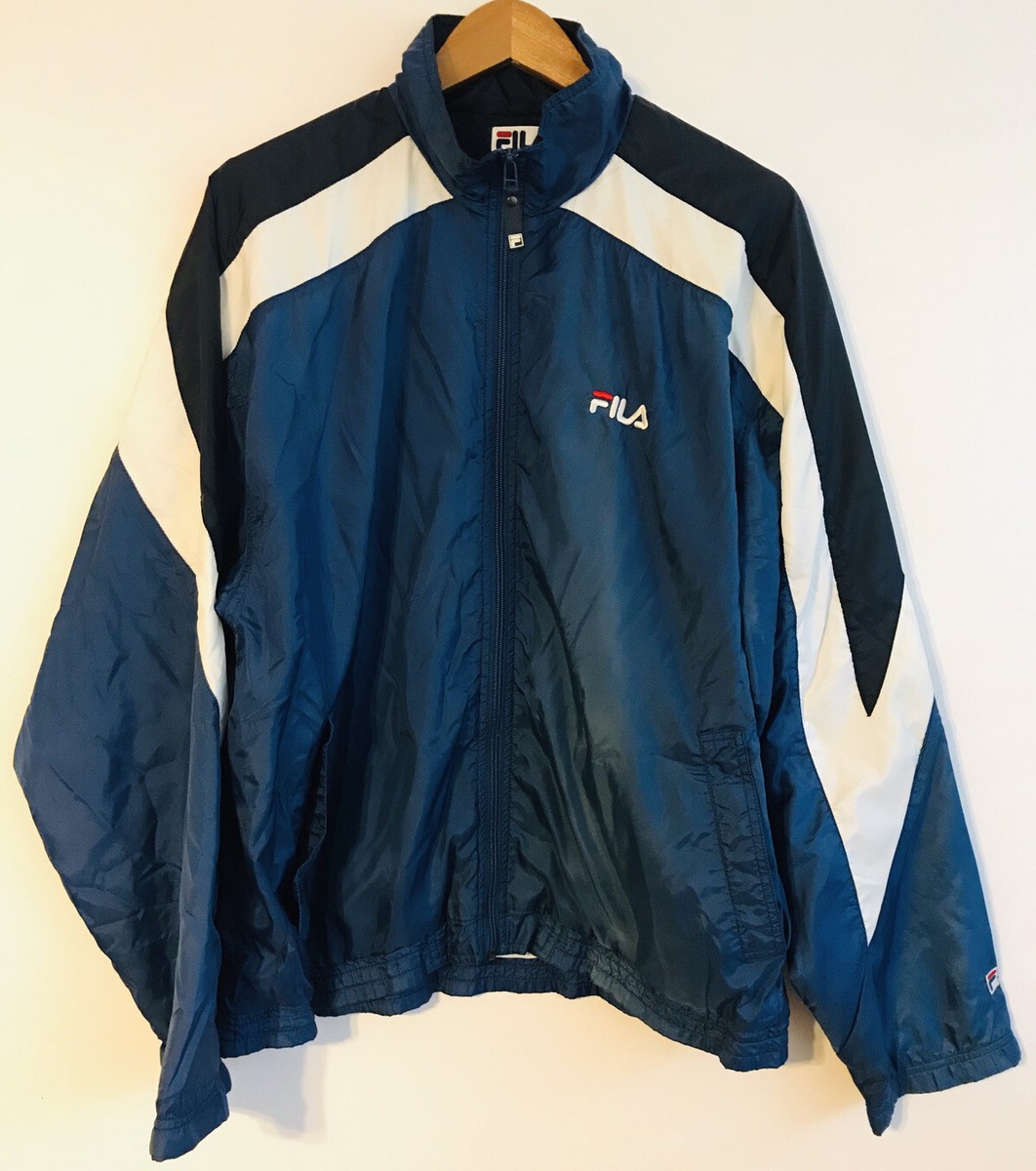 Fila Vintage 90's Blue White Full Zip Men's Large Jacket | eBay