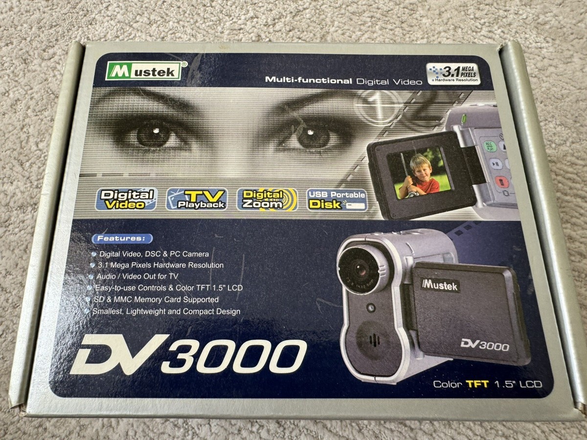 Mustek DV3000 Multifunctional Mini Digital Video Camera, Camcorder