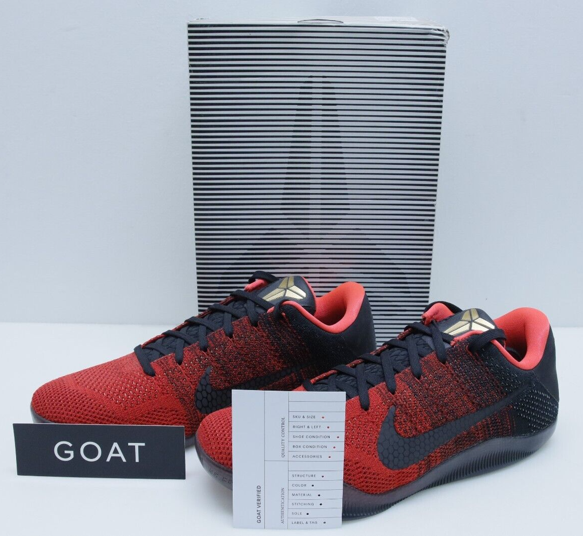 Nike Kobe 11 Elite Low 'Achilles Heel' 822675-670 Red/Black/Gold
