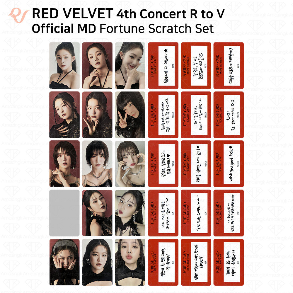 Red Velvet 4th Concert R to V Official MD Fortune Scratch Set
