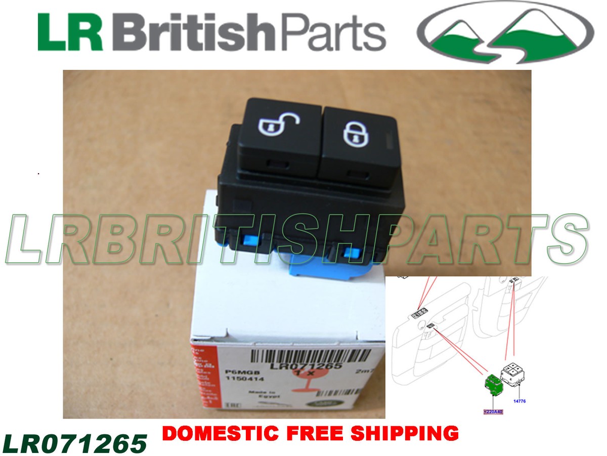 GENUINE LAND ROVER DOOR LOCK SWITCH VELAR SPORT 14 ON LH OEM NEW