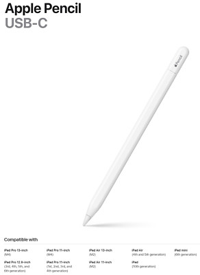 New Apple Pencil (USB-C) MUWA3AM/A | eBay