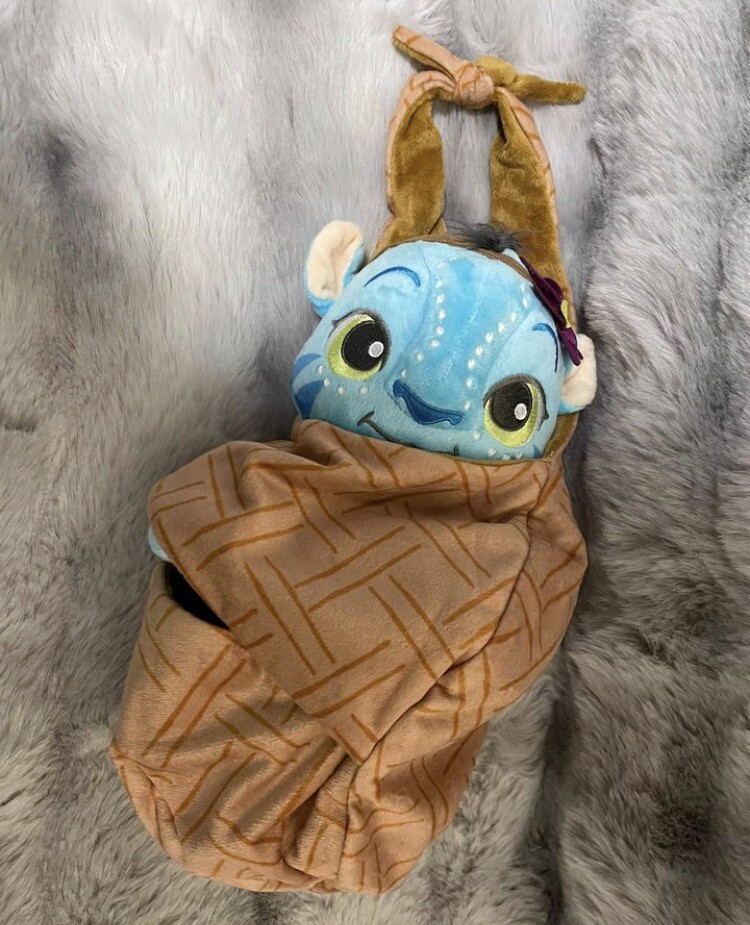 Disney Parks Pandora Avatar Blue Baby Na'vi in Blanket Pouch Plush