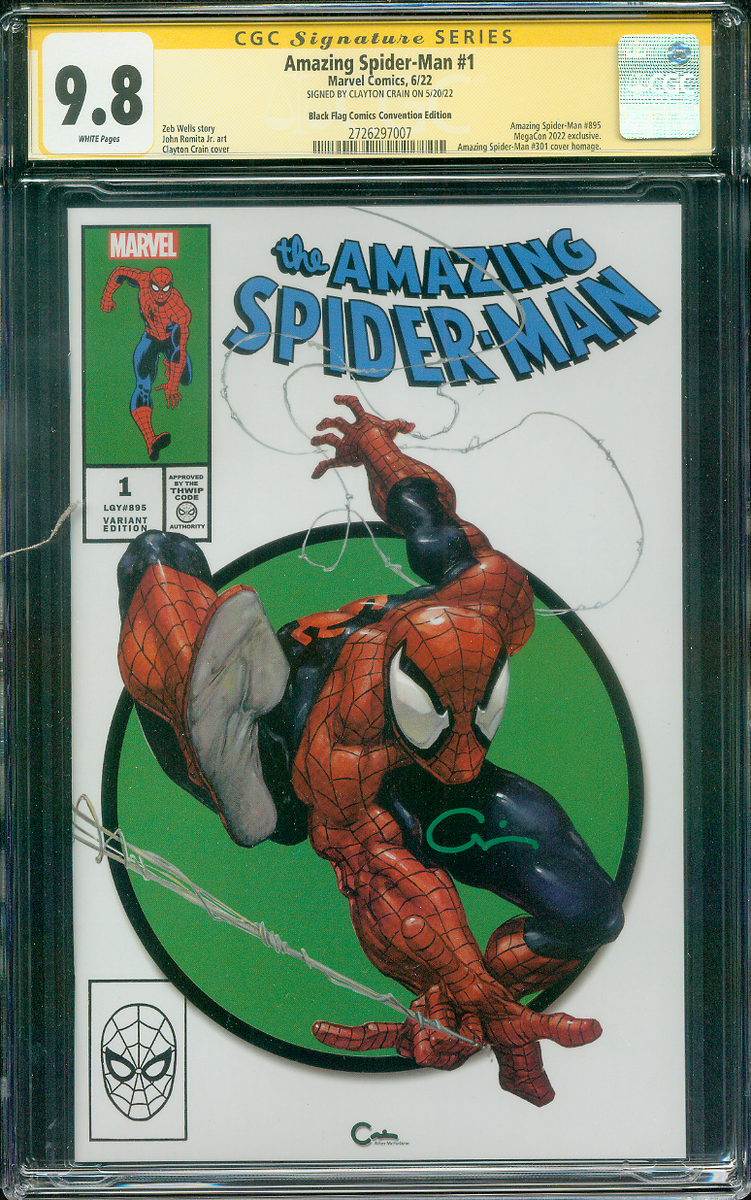 Amazing Spider Man 1 CGC 9.8 SS Crain #301 Homage Variant Cover 6