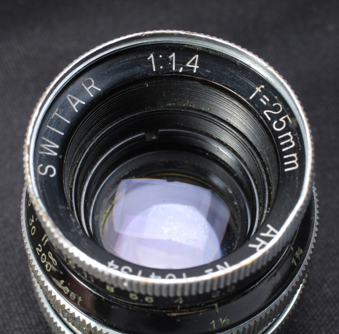 25MM F/1.4 KERN-PAILLARD SWITAR AR STANDARD C MOUNT W CASE READ