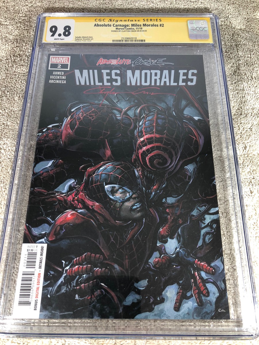 Absolute Carnage Miles Morales Spider Man 2 CGC 9.8 SS Crain
