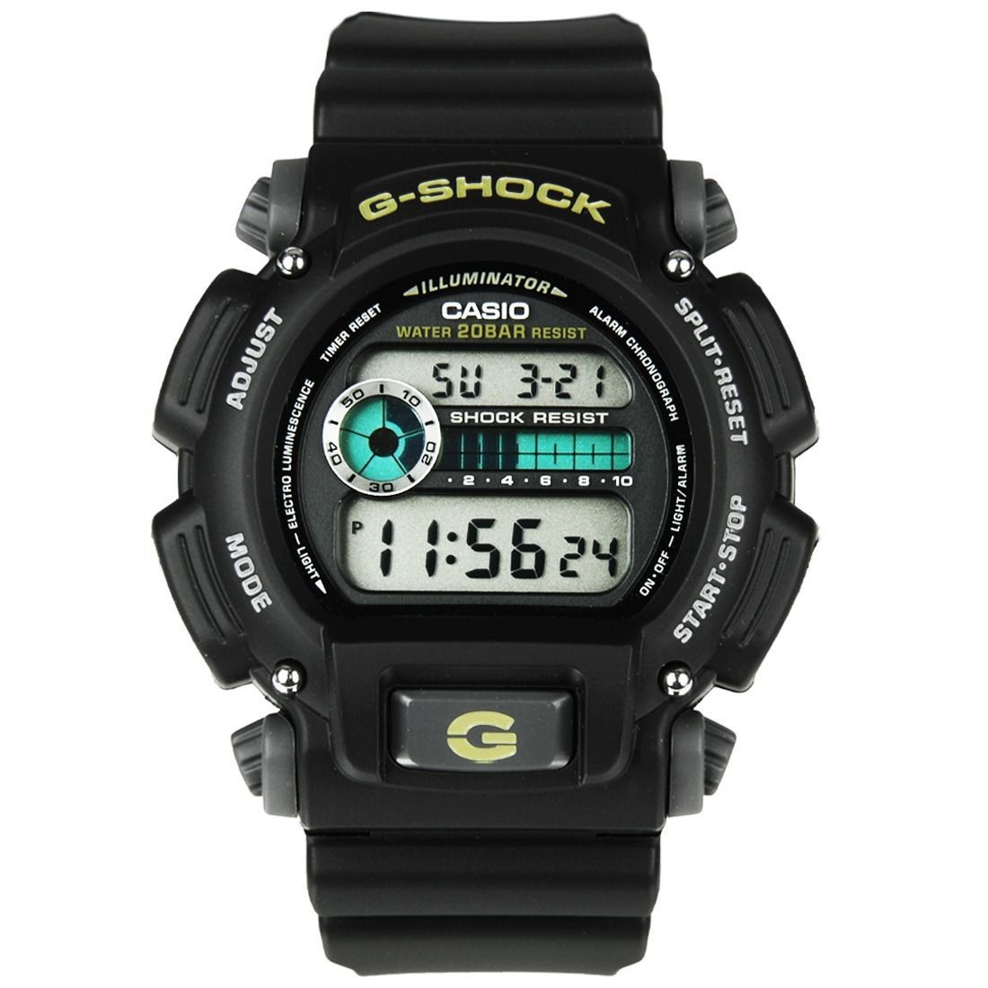 Casio DW9052-1B, G-Shock Chronograph Watch, Resin Band, Alarm, 200