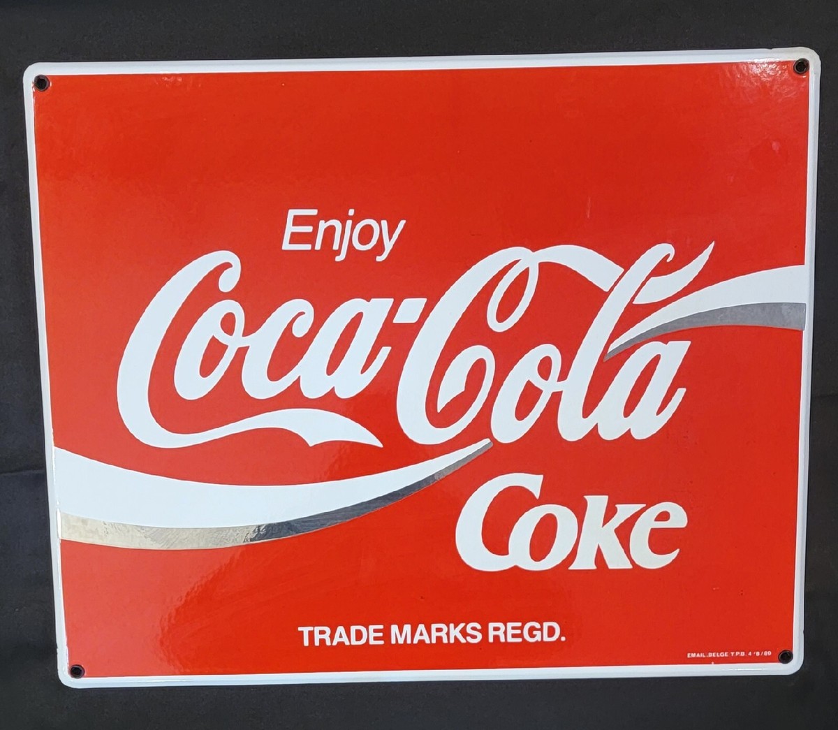 Rare Vintage Enjoy Coca-Cola Coke Porcelain Advertisement Sign | eBay