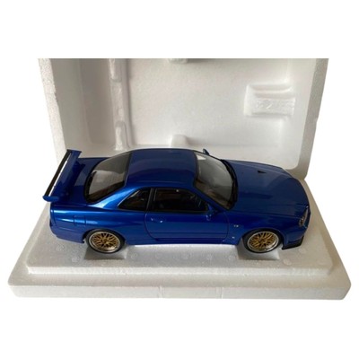 AUTOart 1/18 Nissan Skyline GT-R R34 V Spec II Bayside Blue BBS
