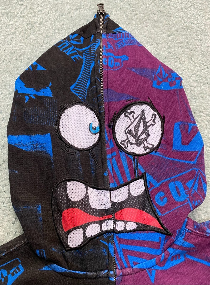 Y2K Volcom Easy Going Half Zip Face Mask Youth Against