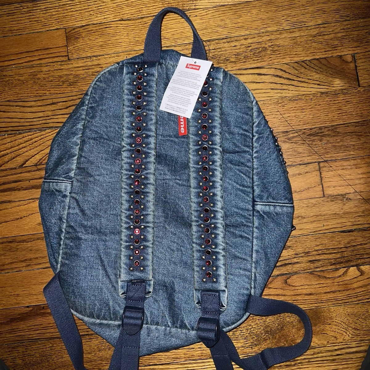 Supreme b.b. Simon Denim Backpack Washed Indigo Blue Size: One