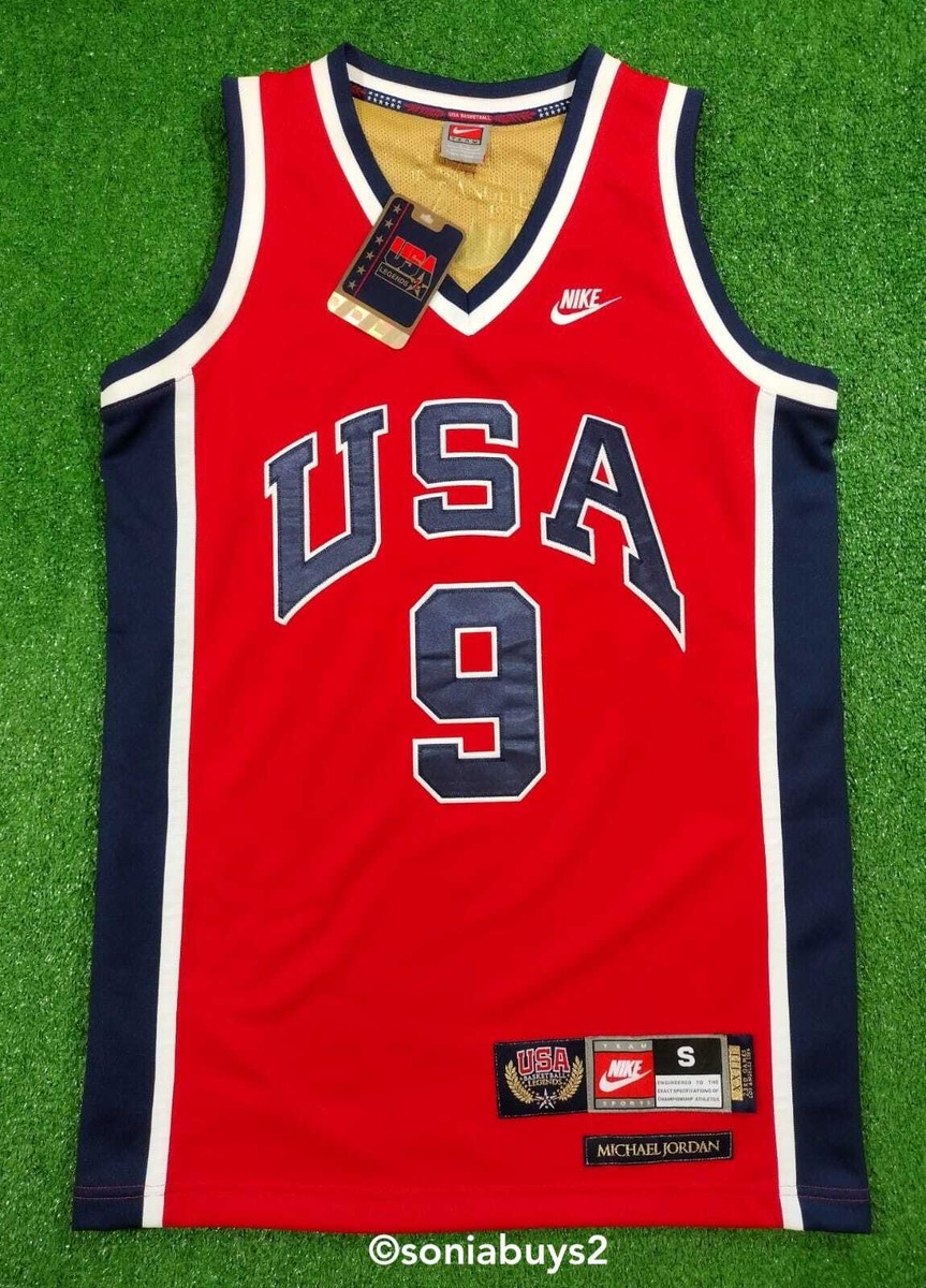 Nike Men's JORDAN USA Legends Dream Team Basketball Jersey, Red