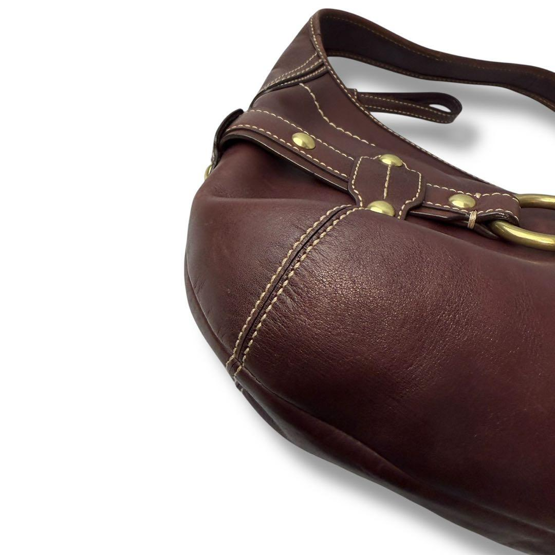 COACH 11261 Ergo Soho Hampton Brown Leather Shoulder Handbag Y2K