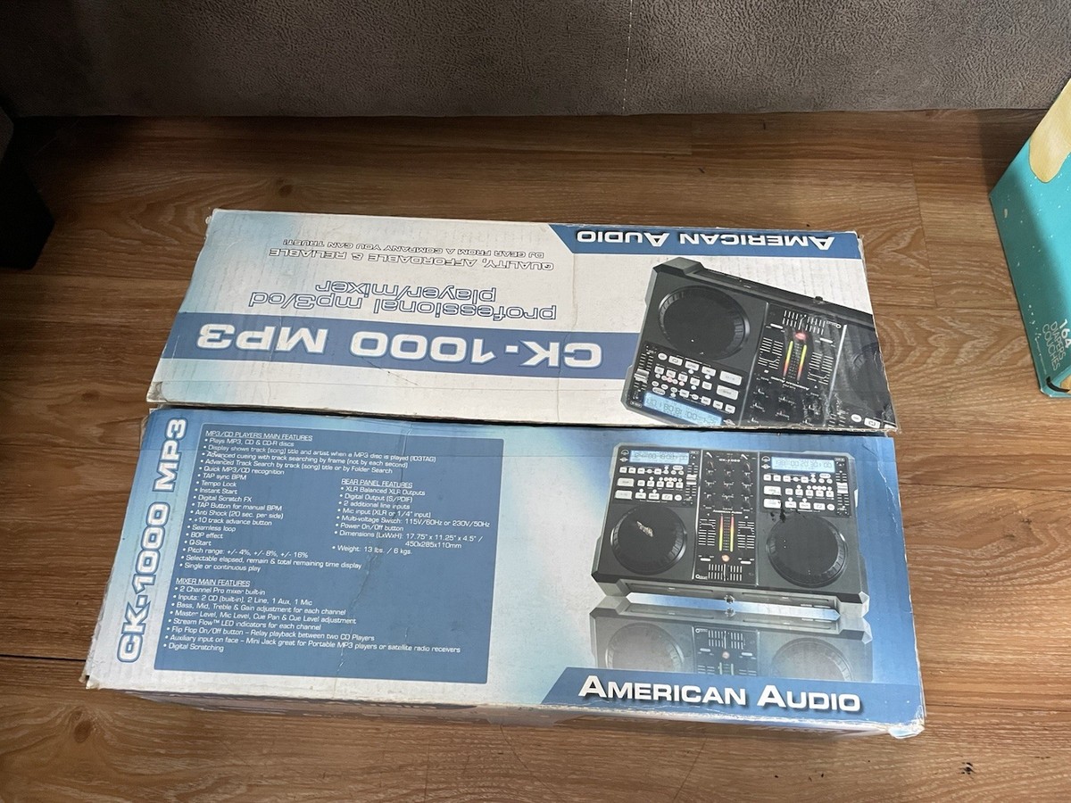 American Audio CK-1000 MP3 PROFESSIONAL MP3 CD PLAYER /MIXER Free