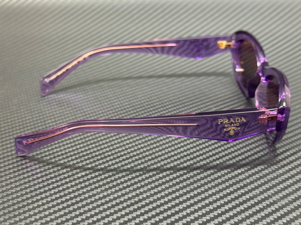 PRADA PR 26ZS 13R07Q Transparent Amethyst Violet Women's 55 mm