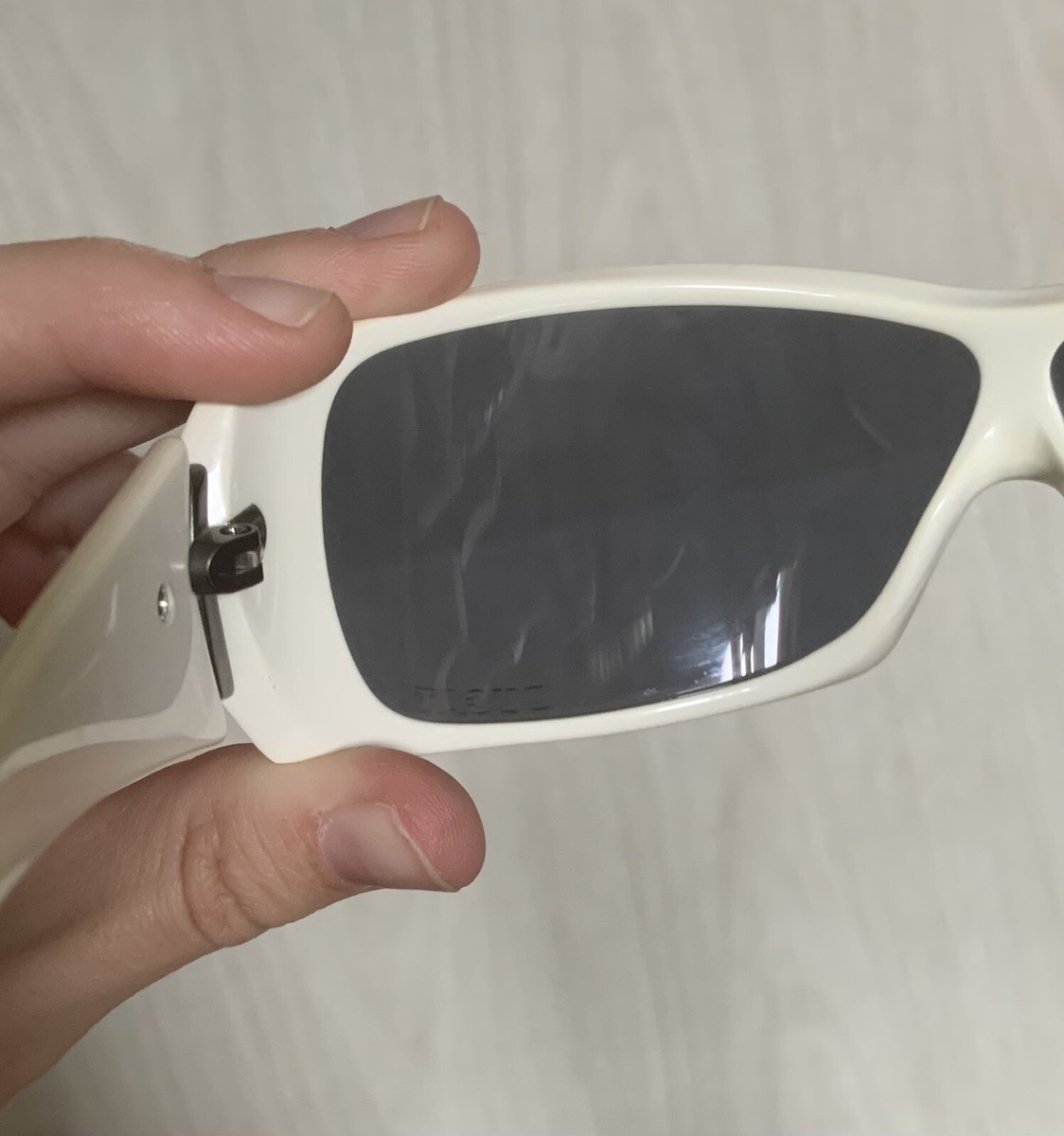 Rare Oakley Mens Riddle Ducati White Gray Iridium Lens Sunglasses