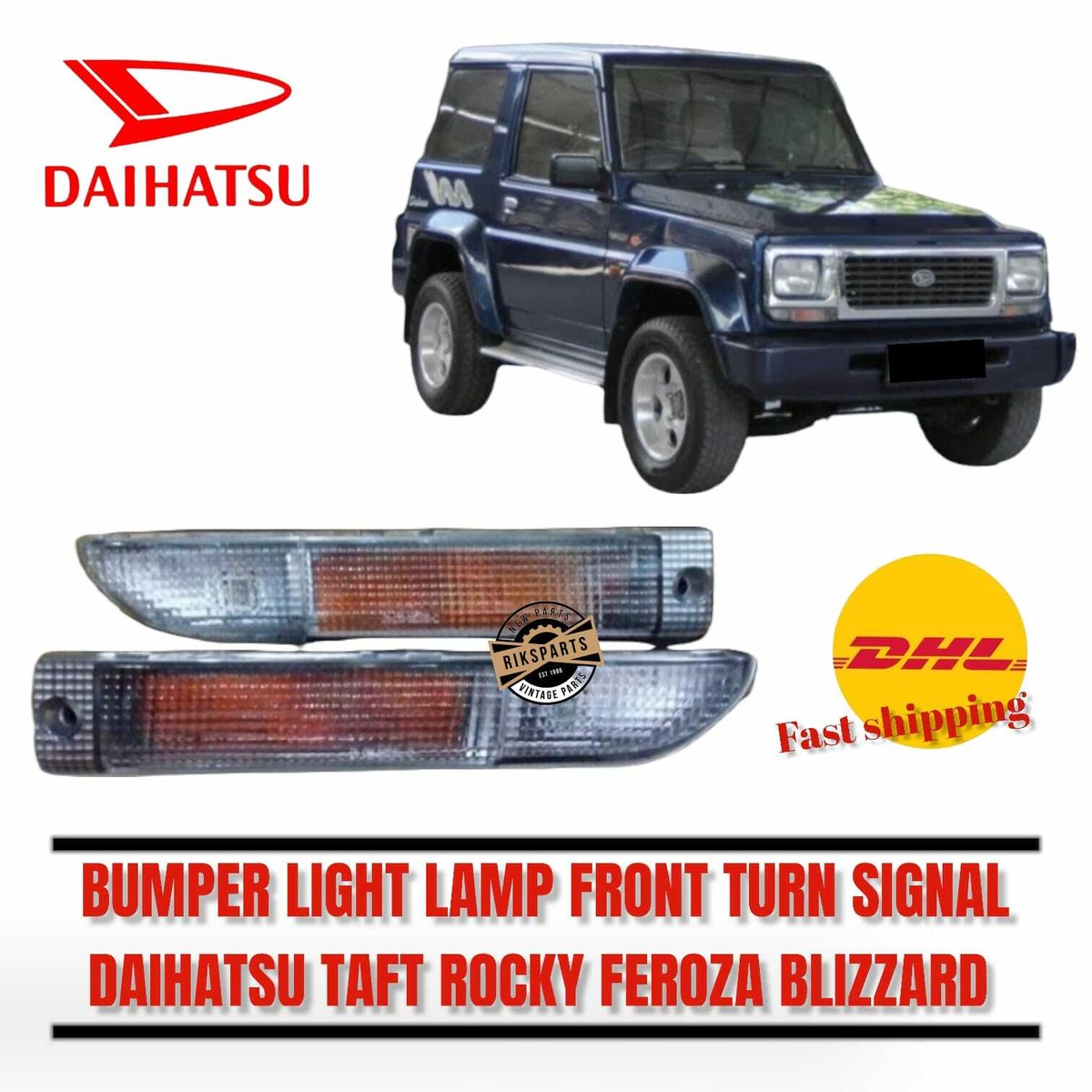 DAIHATSU TAFT ROCKY FEROZA BLIZZARD BUMPER LIGHT LAMP FRONT TURN