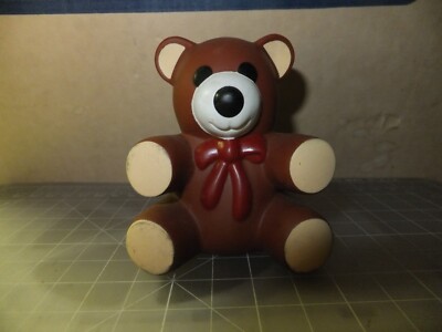 Vintage Teddy Bear Ross Laboratories Similac Rubber Squeaky Brown