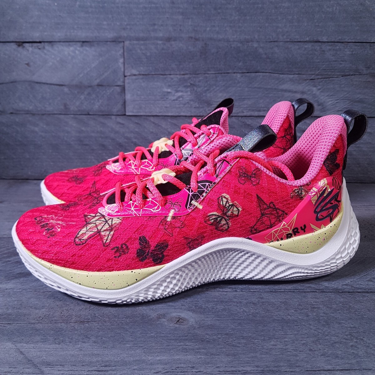 Size 10.5 - Under Armour Curry Flow 10 Low Unicorn & Butterfly for