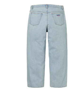 Supreme Baggy Jean Light Washed Indigo Blue Denim FW24 Classic