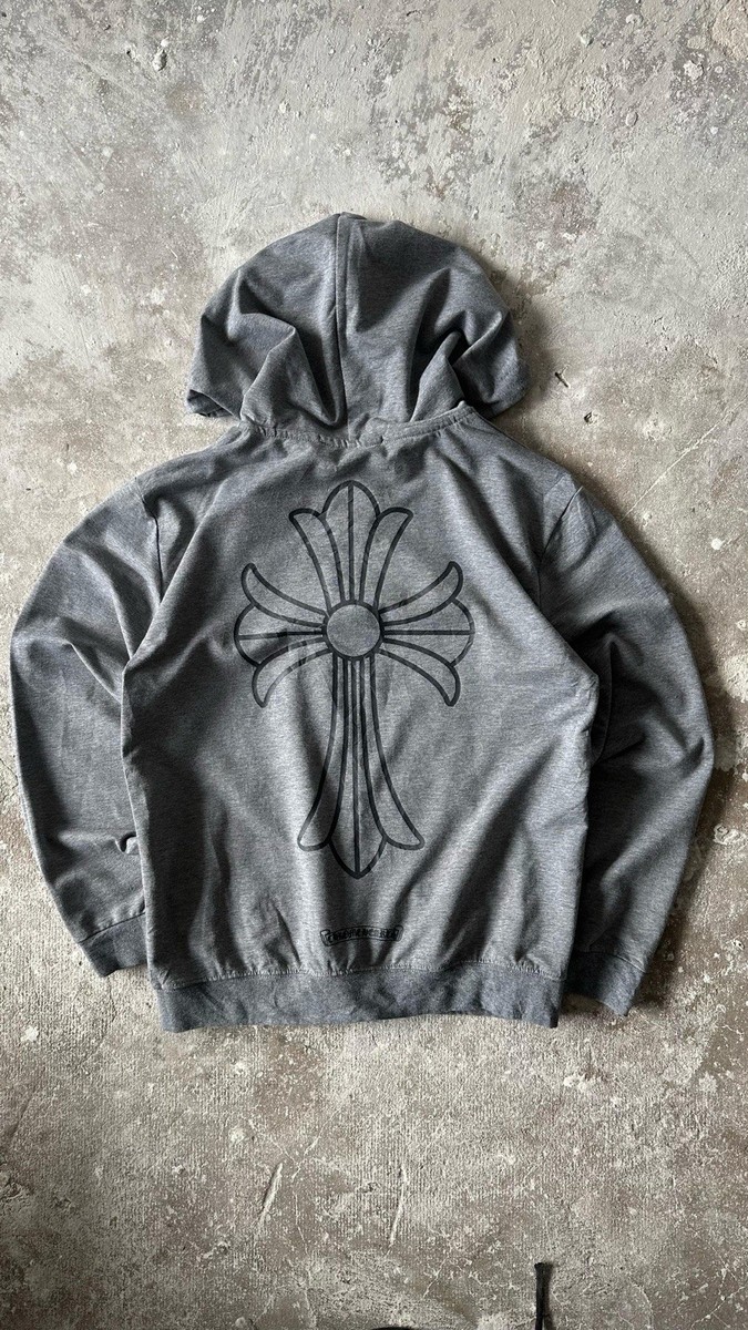 CHROME HEARTS ZIP UP GREY HOODIE | eBay