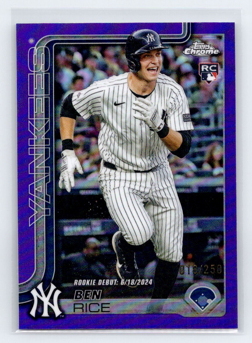 Ben Rice 2025 Topps Chrome Update #USC138 Purple Refractor Rookie