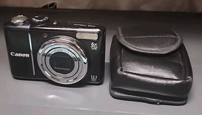 Canon PowerShot A2100 IS 12.1MP Digital Camera TESTED Black | eBay